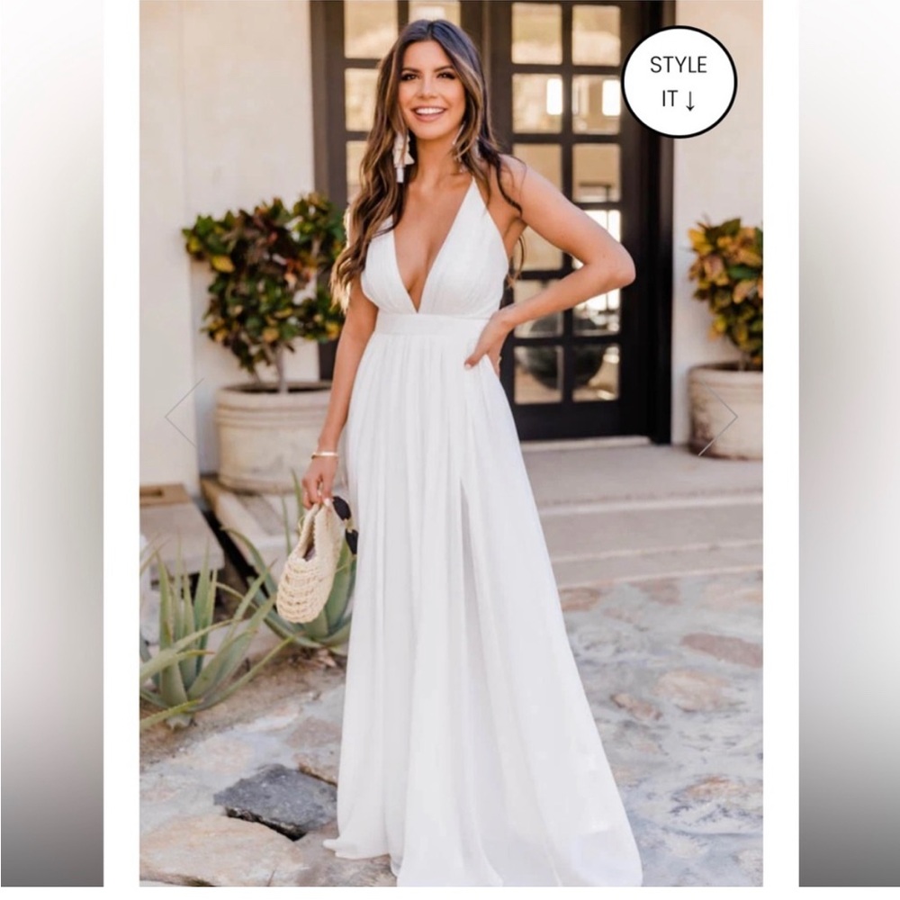 It All Begins With Love White Maxi Dress